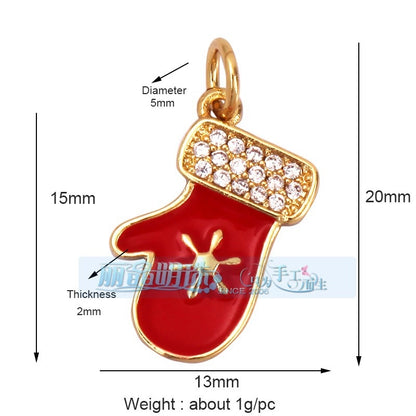 1 Piece Copper Geometric Heart Shape Snowflake Pendant Jewelry Accessories