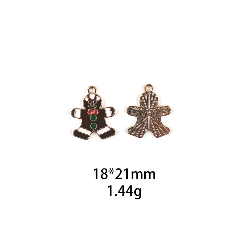 10 PCS/Package Zinc Alloy Christmas Hat Christmas Socks Pendant Jewelry Accessories
