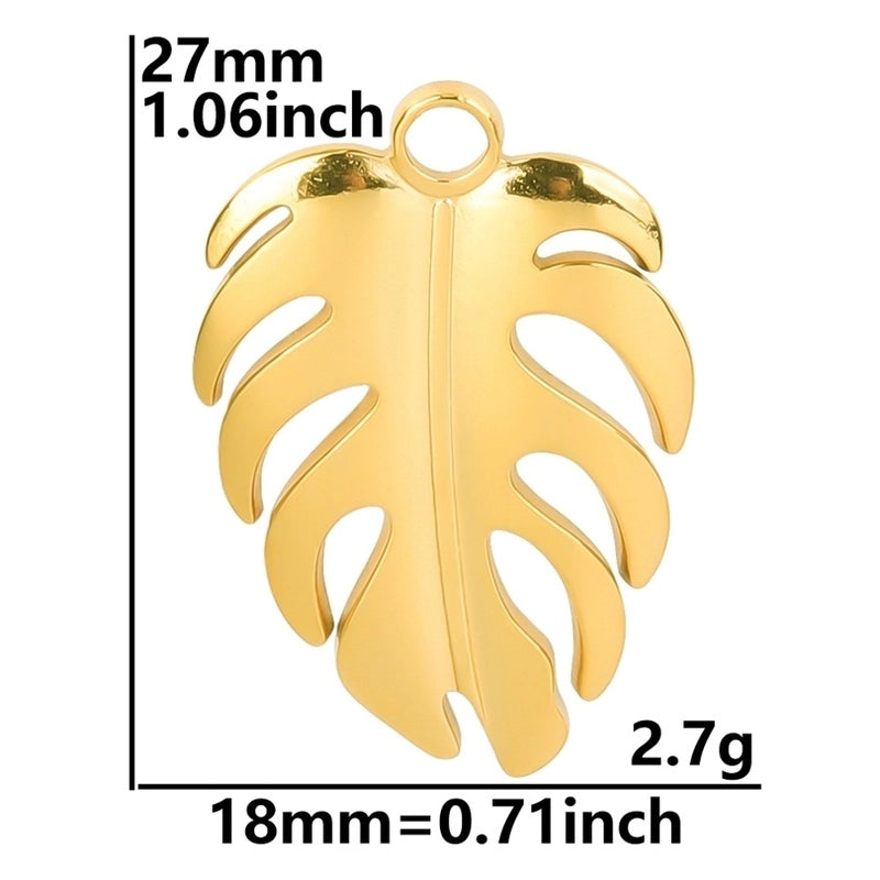 3 Pieces IG Style Minimalist Leaves 304 Stainless Steel 18K Gold Plated Plating Pendant Necklace Necklace Pendant