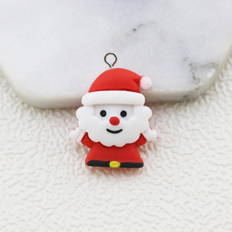 DIY Jewelry Accessories Resin Christmas Series Pendant Christmas Snowflake Hat Bear Key Chain Pendant Pendant