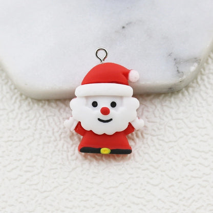DIY Jewelry Accessories Resin Christmas Series Pendant Christmas Snowflake Hat Bear Key Chain Pendant Pendant