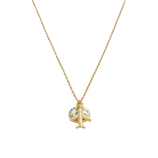 Hot Selling Exclusive For Copper Pendant Necklace Planet Aircraft Clavicle Chain Fashion Unique Simple Electroplating Charm Jewelry