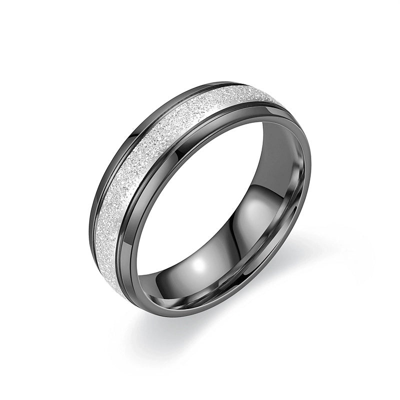 IG Style Circle Titanium Steel 18K Gold Plated Plating Rings