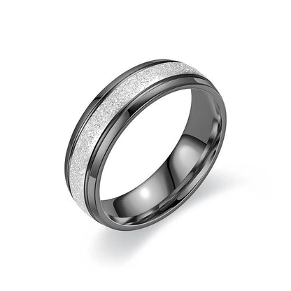 IG Style Circle Titanium Steel 18K Gold Plated Plating Rings