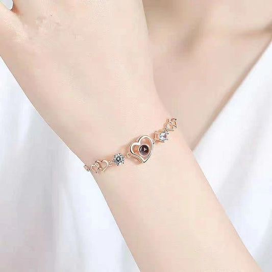 Love Bracelet Female Fashion Luxury 100 Languages I Love You With Christmas Gift