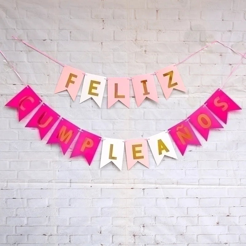 Letter Paper Flag Birthday Decorations