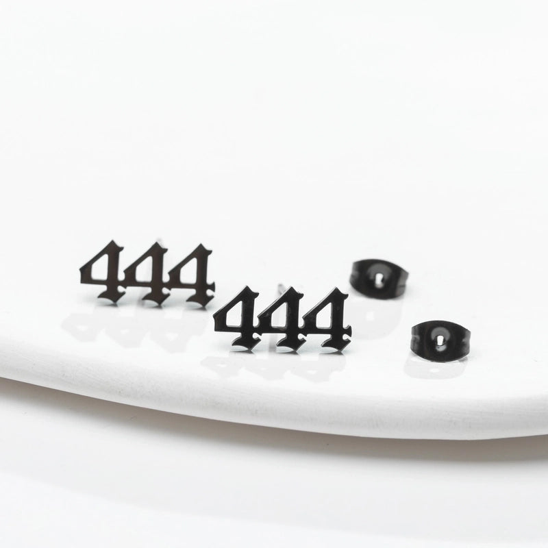 1 Pair Minimalist Number Plating Hollow Out 304 Stainless Steel 18K Gold Plated Ear Studs