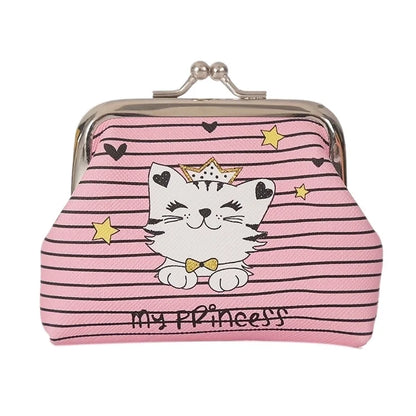 Women's Plant Pu Leather Buckle Kids Wallets