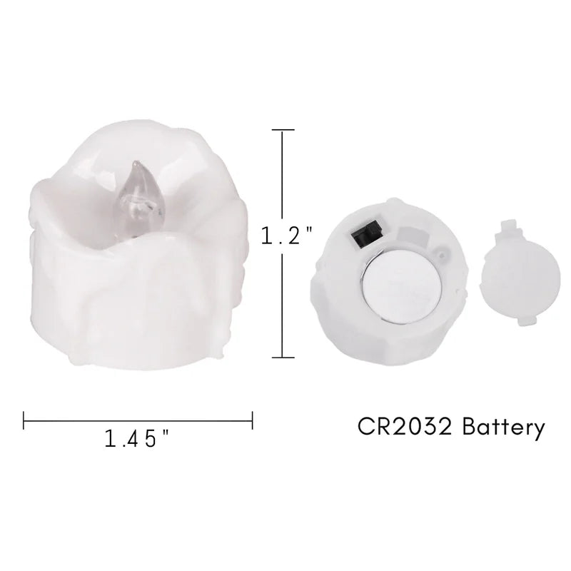 Christmas Gift Tea Wax Candle Set Simulated Cr2032 Electronic Candle Christmas Easter Led Light