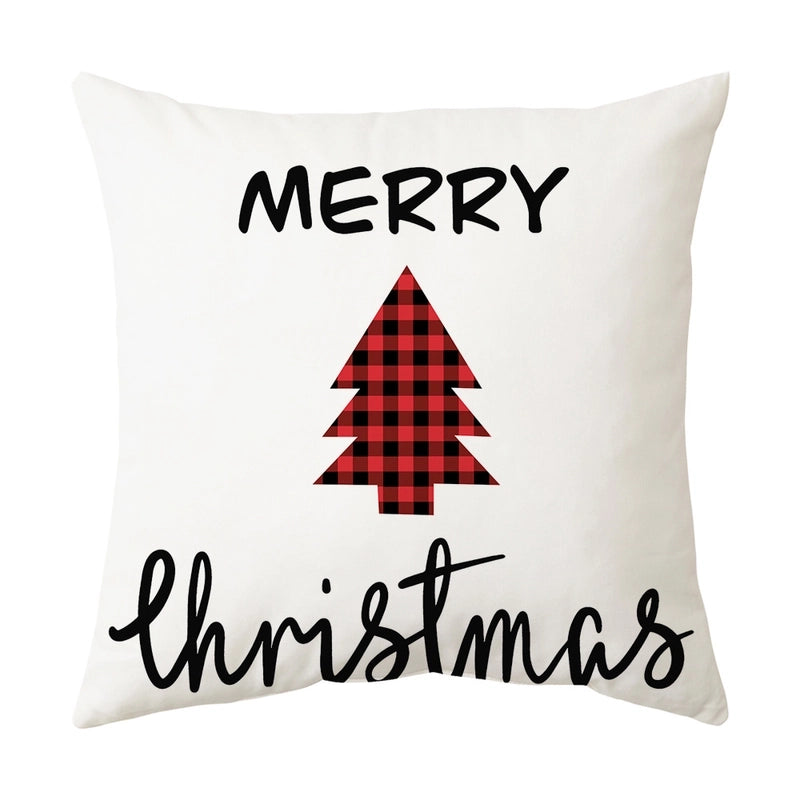 Classical Letter Short Plush Throw Pillow