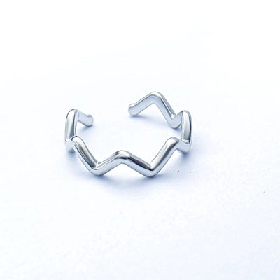 Minimalist Heart Shape Titanium Steel Open Rings