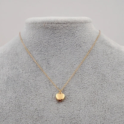 Minimalist Heart Shape Lock Titanium Steel Pearl Pendant Necklace 1 Piece