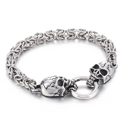 Punk Skull Titanium Steel Halloween Men's Bracelets