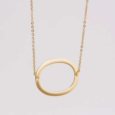 Fashion Letter 304 Stainless Steel 18K Gold Plated Plating Stainless Steel Necklaces