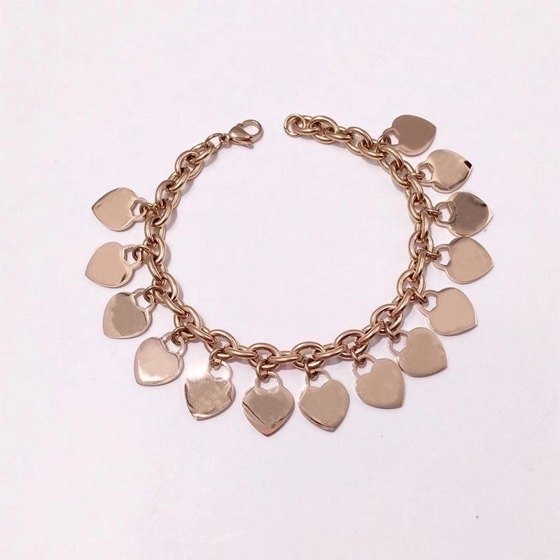 Copper Basic Classic Style Plating Heart Shape Bracelets