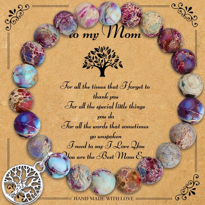 Casual Minimalist Tree 304 Stainless Steel Natural Stone Bracelets In Bulk