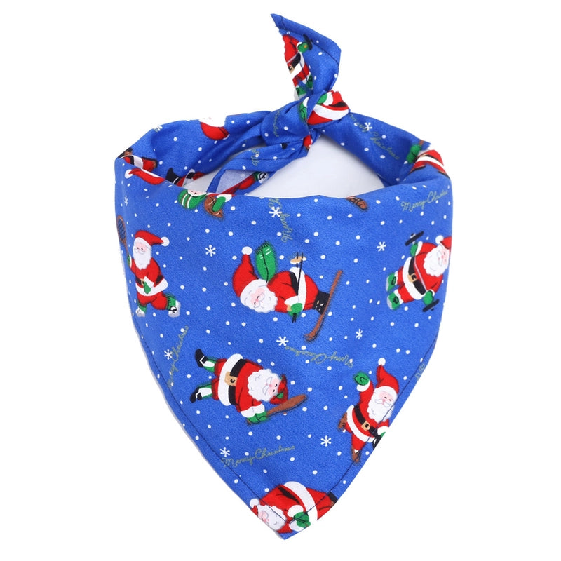 Cartoon Style Cotton Christmas Graffiti Pet Scarf 1 Piece