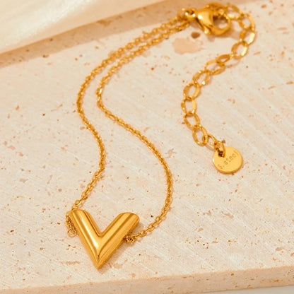 Minimalist Letter Stainless Steel Titanium Steel Bracelets Earrings Necklace