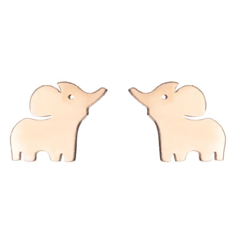 1 Pair Minimalist Animal 304 Stainless Steel 18K Gold Plated Ear Studs