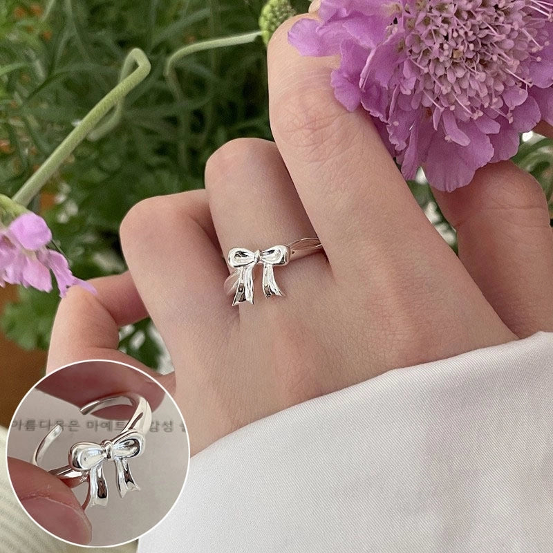 Vintage Style Bow Knot Copper Plating Open Rings