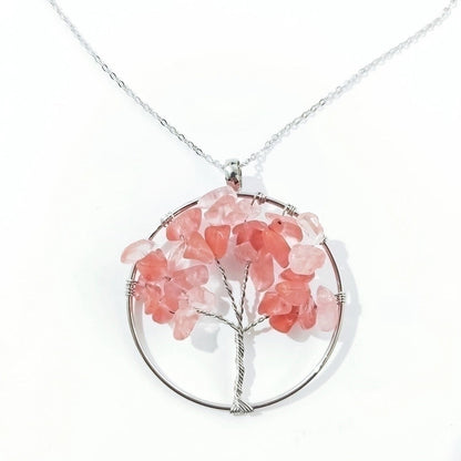 Minimalist Flower Crystal Hollow Out Pendant Necklace 1 Piece