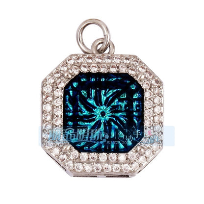 1 Piece Copper Geometric Heart Shape Snowflake Pendant Jewelry Accessories