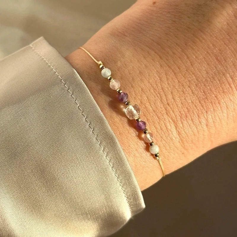 Bohemian Geometric Natural Stone Bracelets In Bulk