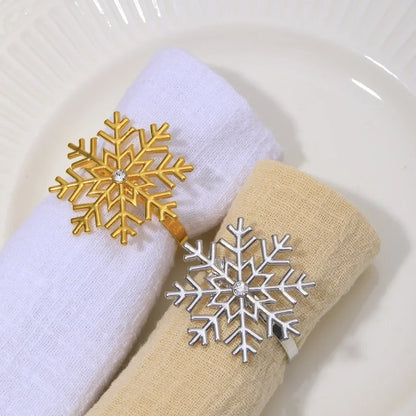Christmas Casual Vacation Snowflake Alloy Home Daily Napkin Ring