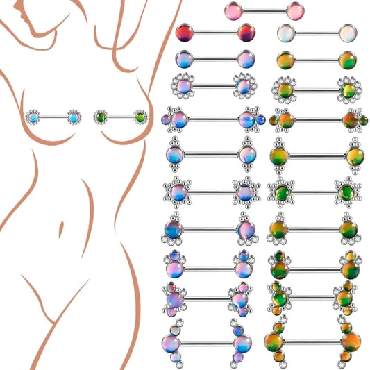 1 Piece Nipple Rings & Studs Sexy Modern Style Sun Arc Hp-00010 304 Stainless Steel Resin