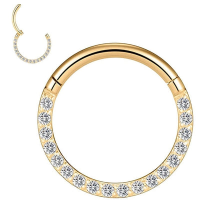 1 Piece Nose Rings & Studs Minimalist Classic Style Commute Round 316L Stainless Steel Plating Inlay Zircon Nose Ring