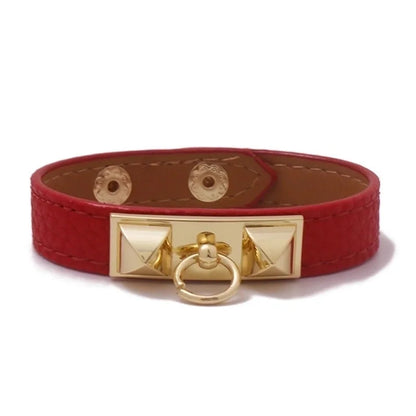 Alloy Copper Hip-Hop Retro Square Bangle