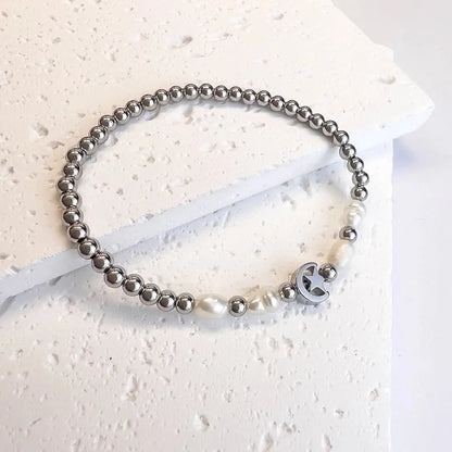 Sweet Star Heart Shape Butterfly Stainless Steel Beaded Plating Bracelets