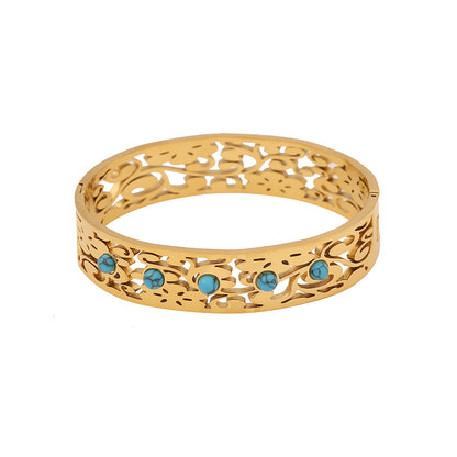 Vintage Retro Stainless Steel Electroplating Bangles