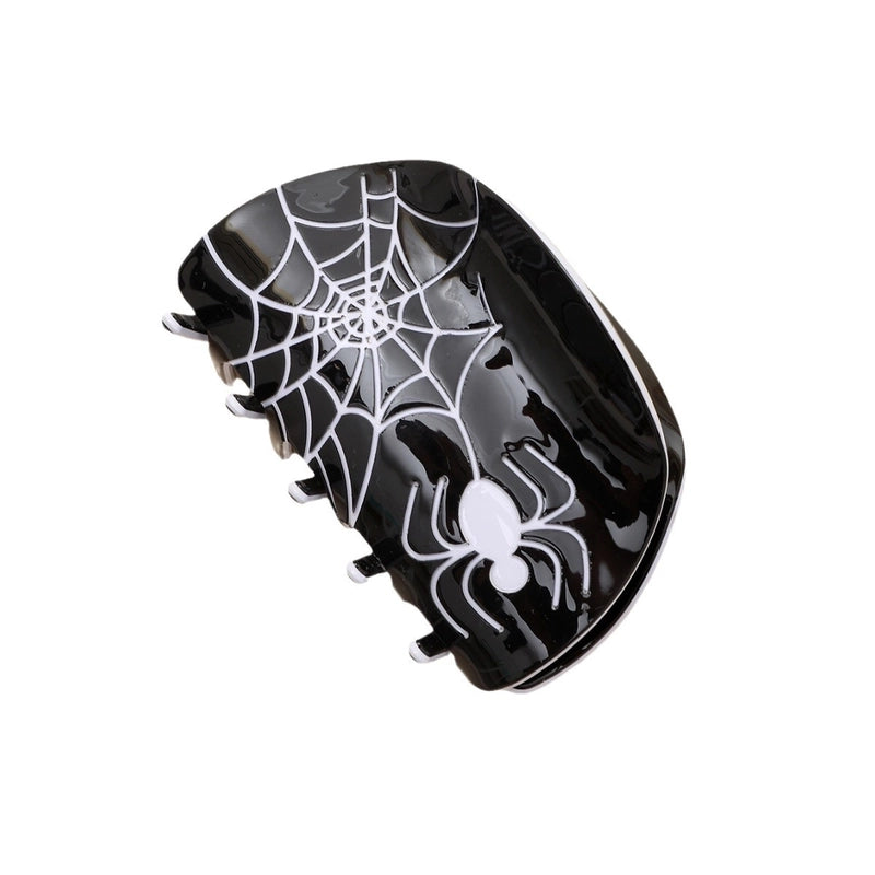 Halloween Cute Funny Women's Pumpkin Spider Web Acetic Acid Sheets Stoving Varnish Hair Claws
