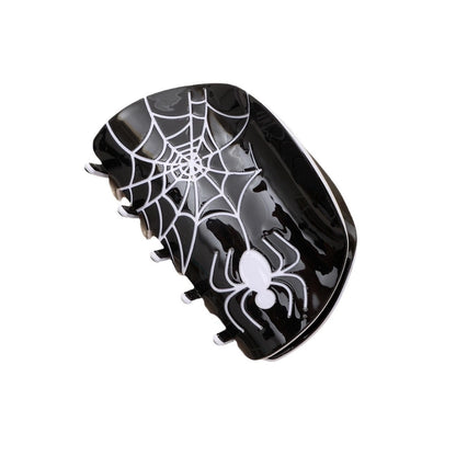 Halloween Cute Funny Women's Pumpkin Spider Web Acetic Acid Sheets Stoving Varnish Hair Claws