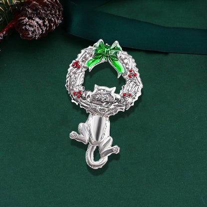 Vintage Style Pin Santa Claus Elk Alloy Unisex Brooches