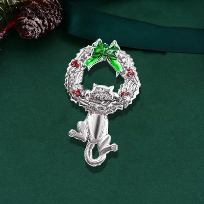 Vintage Style Pin Santa Claus Elk Alloy Unisex Brooches