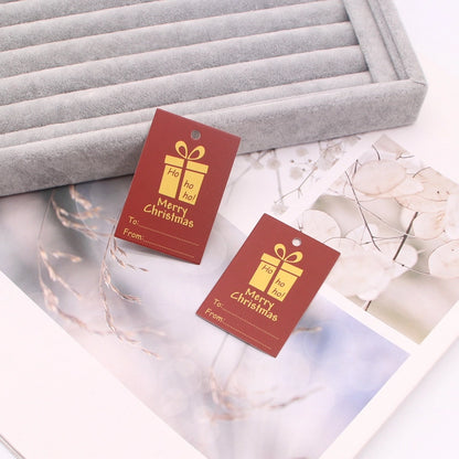 100 PCS/Package Minimalist Classic Style Christmas Color Block Jewelry Packaging Cards