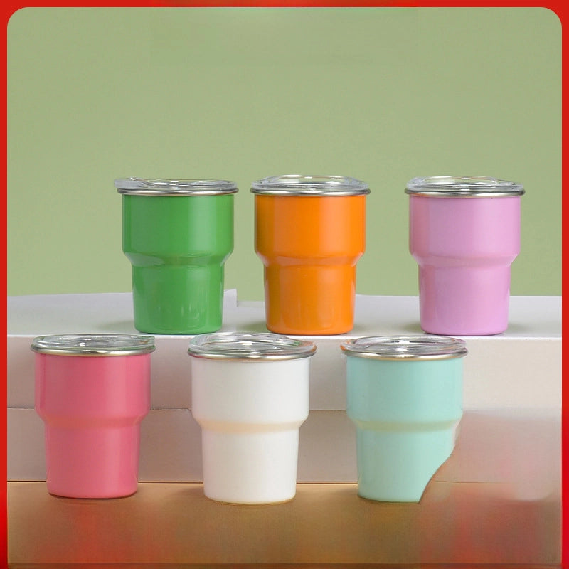 3oz Mini 304 Cold Change Small Wine Glass Single Double-layer Suction Tube Cup Sublimation Stainless Steel Cup A Generation Of Hair