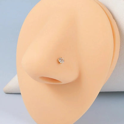 6 Pieces Nose Rings & Studs Casual Tropical Star 304 Stainless Steel Plating Zircon 18K Gold Plated Nose Rings & Studs