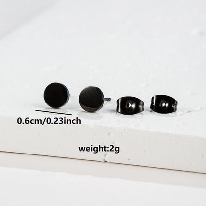 1 Pair Minimalist Classic Style Round Star Moon Hollow Out 304 Stainless Steel 18K Gold Plated Ear Studs
