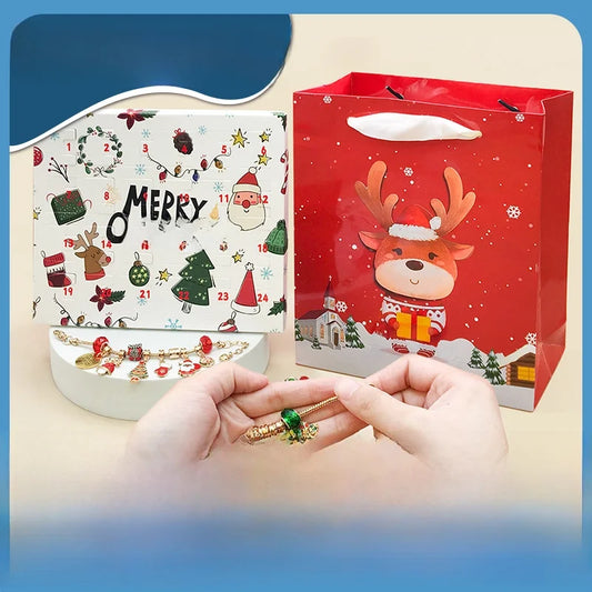 Christmas 24 Countdown Calendar DIY Blind Box Creative Blind Box Bracelet Jewelry Advent Gift