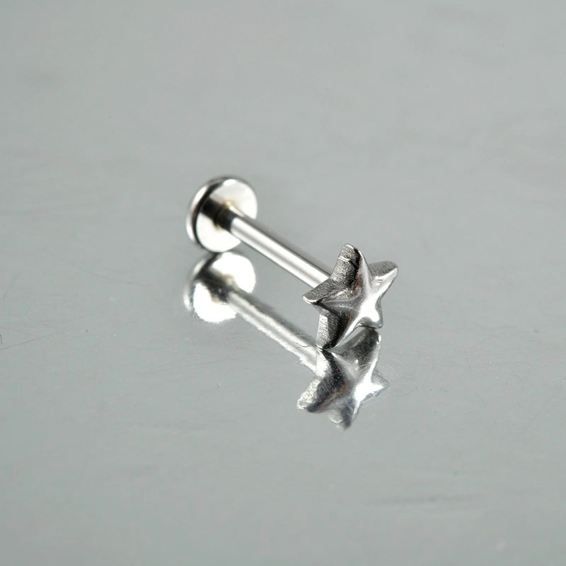 2 Pieces Lip Rings Casual Hawaiian Tropical Star Moon 304 Stainless Steel 18K Gold Plated Ear Cartilage Rings & Studs