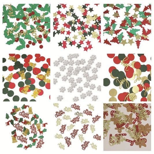 Christmas Table Confetti Reindeer Snowflake Pentagram Sprinkles Christmas Party Supplies Gifts Diy Accessories