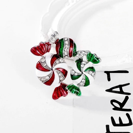 Cute Candy Alloy Inlay Rhinestones Unisex Brooches