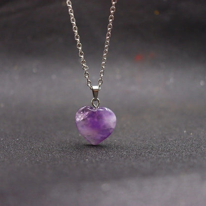 Fashion Water Droplets Natural Crystal Plating Pendant Necklace 1 Piece