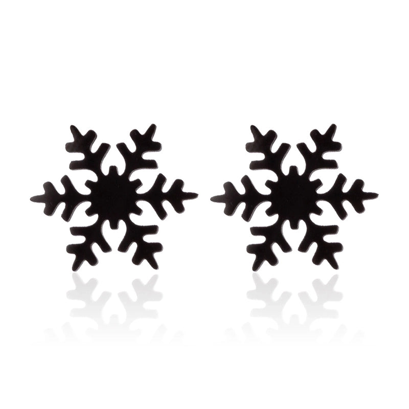 1 Pair Fashion Snowflake Plating 304 Stainless Steel 18K Gold Plated Ear Studs
