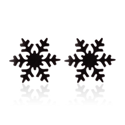 1 Pair Fashion Snowflake Plating 304 Stainless Steel 18K Gold Plated Ear Studs