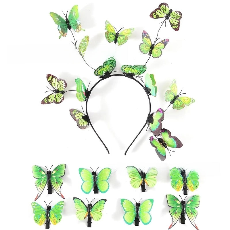 Luminous Hairband Christmas Butterfly Headband Concert Headwear Scenic Spot Night Market Tourist Scene Source