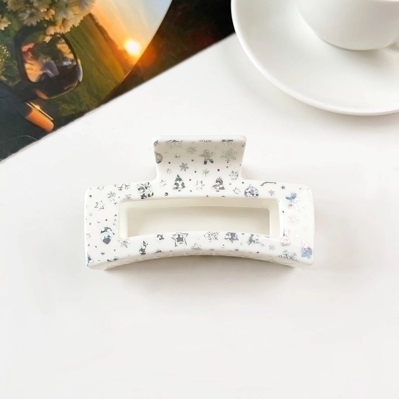 Halloween Minimalist Commute Women's Pumpkin Flower Checkered Plastic Hair Claws